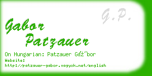 gabor patzauer business card